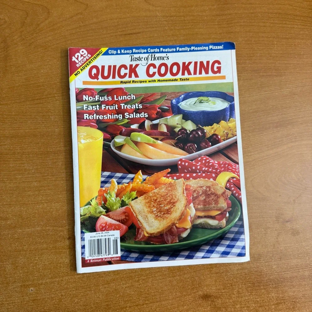 Taste‎ of Home Quick Cooking Cookbook - Red and Blue Cover